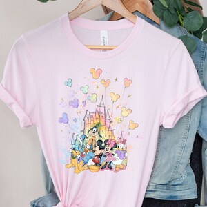 Disney Schloss Aquarell T-Shirt, Mickey & Friends Shirt, Schloss Disney, Disney Reise Shirt, Disney Familie Shirt, Familien Urlaub Shirt