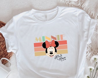 Vintage Minnie Tshirt, Retro Minnie Shirt, Minnie Gift Shirt, Disneyland Shirt, Disney World Shirt, Disney Vacation Shirt
