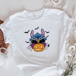 Stitch Halloween Shirt, Disney Halloween T-shirt, Halloween Shirt, Stitch Pumpkin Shirt, Halloween Kids Shirt, Disney Stitch Matching Shirts