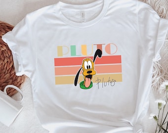 Koszulka Retro Pluto, Koszulka Disneyworld, Koszulka Disney, Koszulka Disney Trip, Koszulka Disneyland, Koszulka Disney dla dziewcząt, Koszulka Disney, Disney Pluto, Pluto