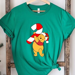 Winnie The Pooh Christmas Shirt, Christmas Tree Shirt, Christmas Disney Sweatshirt, Christmas Gifts, Family Chritsmas Shirt, Pooh Santa