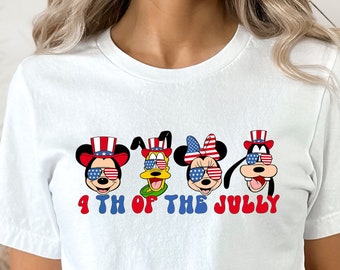 Disney  4th of July Tee, USA 4th July Shirt, Mickey and friends Disney 4th of July Tee, USA Flag Shirt, 4th of July Shirt.