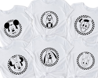 レトロディズニーミッキーシャツ、ヴィンテージミニーシャツ、ミッキーと仲間たちシャツ、デイジーシャツ、ディズニーバケーションシャツ、ディズニーランドミッキーシャツ
