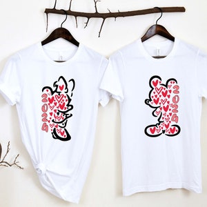 Disney Valentines Paar Shirt, Minnie und Mickey Valentines Shirt, Minnie Valentines Shirt, Disney Paar Liebe Shirt.
