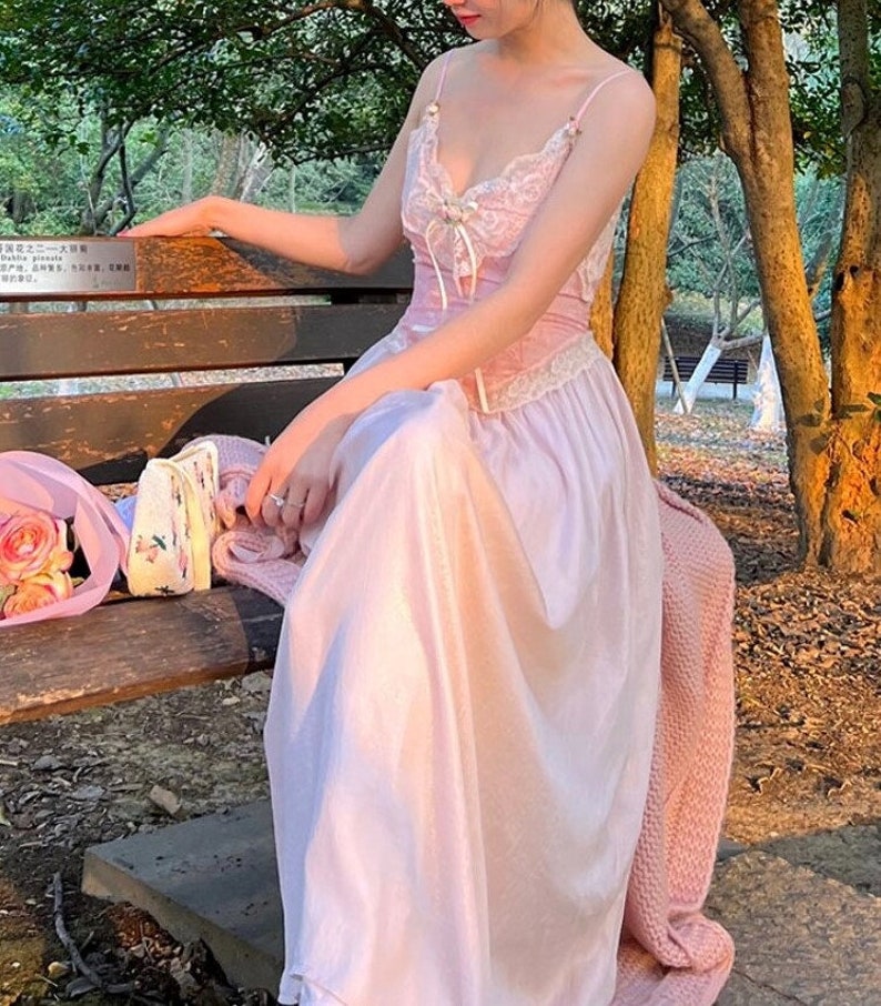 Cottagecore Vintage Floral Dress Fairy Dress Women Wedding Etsy