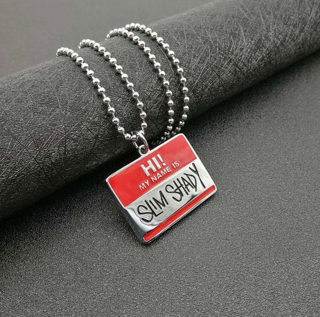 Eminem Necklace Slim Shady Eminem Necklace Pendant Chain Etsy