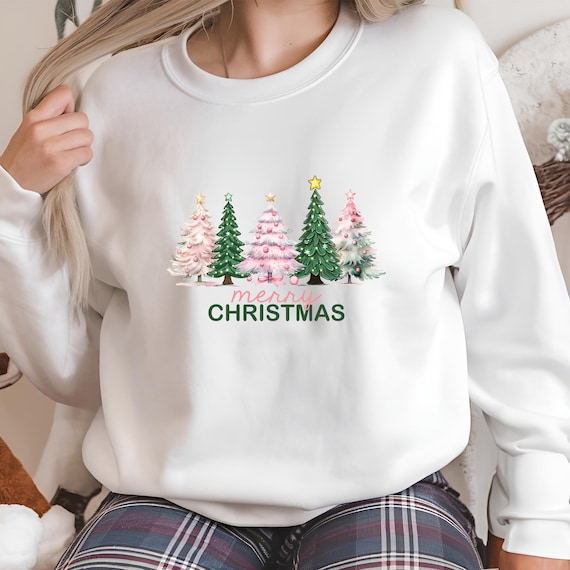 Pull De Noël Pour Femme - Imprimé Arbre De Noël, 65% Polyester, 30% Coton, 5% élasthanne - Tailles S à XXL, Confortable Et Décontracté - 12