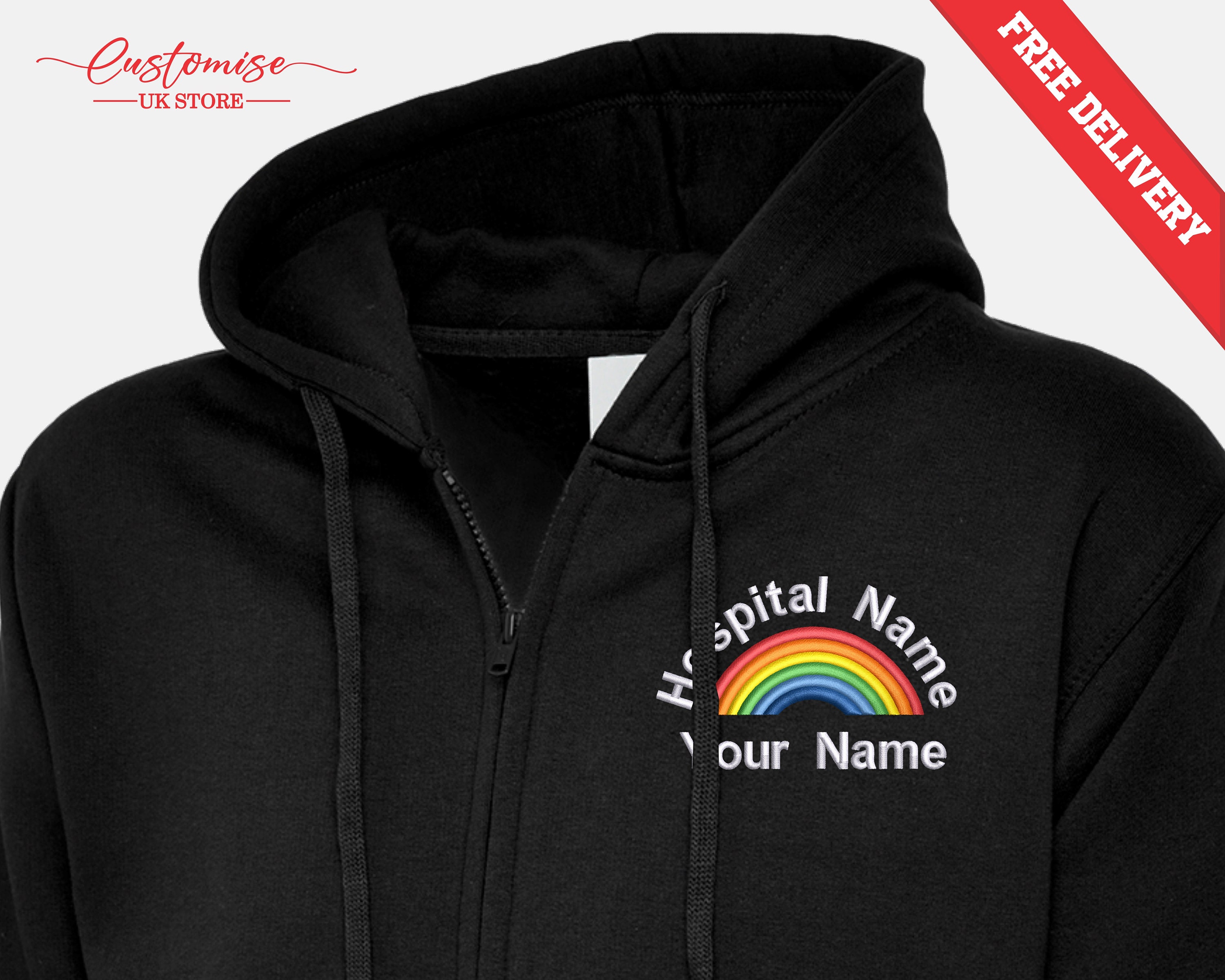 Nhs Rainbow Hoodie - Etsy