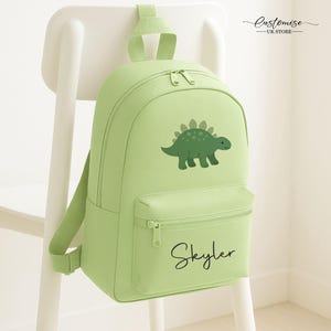 Sacs à dos personnalisés avec nom dinosaure, joli sac à dos dinosaure pour enfants, sacs d'école pour la maternelle, garçons, cadeaux de rentrée, cadeaux de rentrée pour enfants