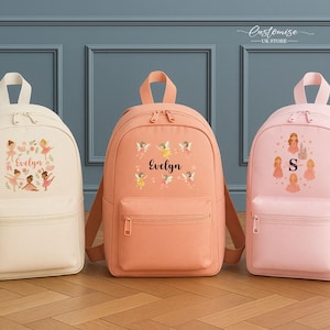 Sac à dos personnalisé pour fille avec nom, sacs d'école pour enfants, cadeaux de rentrée, sac à dos d'école personnalisé pour fille, cadeaux de jolies filles pour la chambre d'enfant