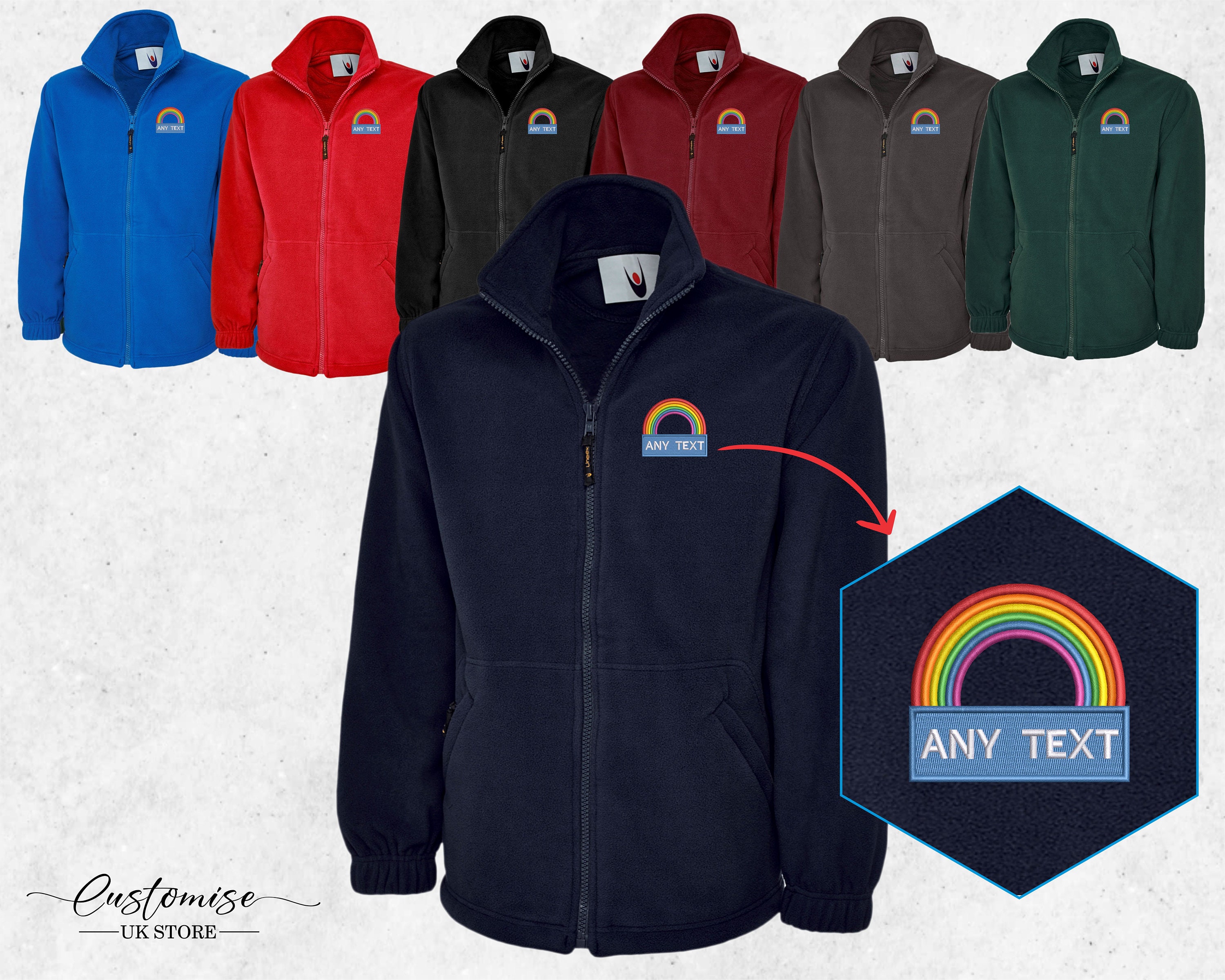 custom fleece jackets no minimum