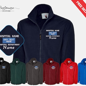 Personalised Healthcare Classic Unisex Fleece Jacket With Rainbow and Heart Embroidery Design Healthcare and Students Fleece Jackets Etsy