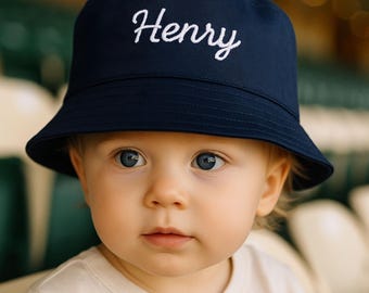 Personalised Baby Bucket Hat, Embroidered Toddler Sun Hat, Custom Infant Summer Beach Hat with Name, Baby Shower Gift, Sun Protection Hats