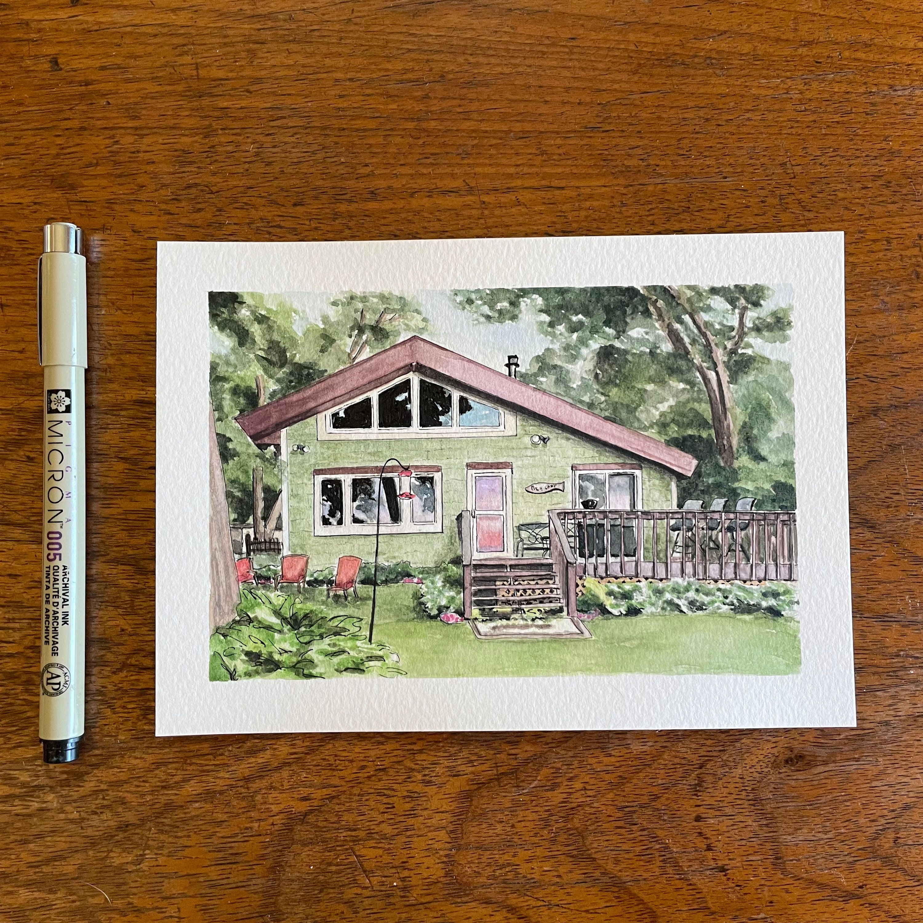Custom Watercolor House Painting - Etsy