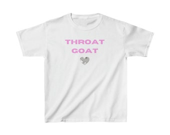 Throat Goat Y2k Slogan Bby Tee Baby Pink