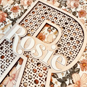 Threading Wicker Letters Rattan Wicker Wooden Wall Letter Personalised Bedroom Nursery - Etsy UK