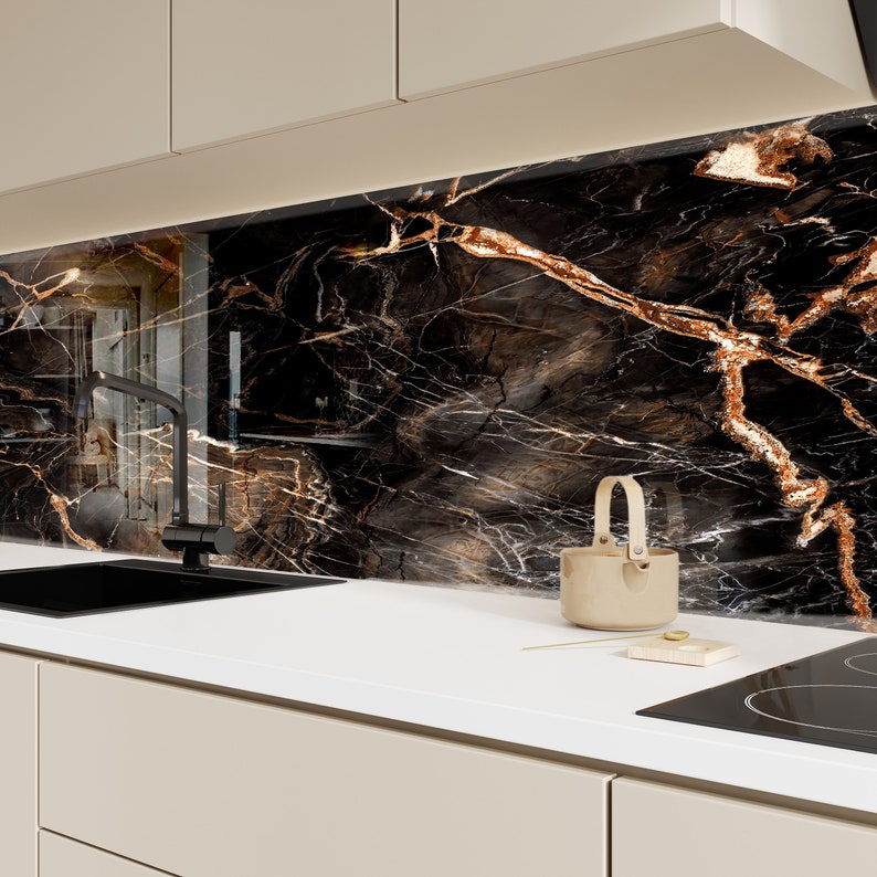 Kitchen Glass Splashbacktempered Glass Backsplash Tile Etsy UK