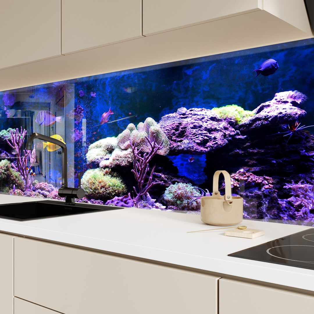 Aquarium Backsplash Tilesolid Tempered Glass Wall Etsy