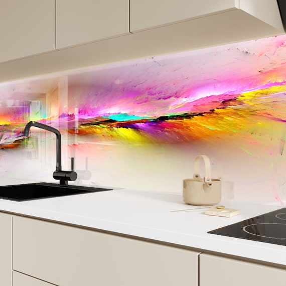 tempered glass back splash