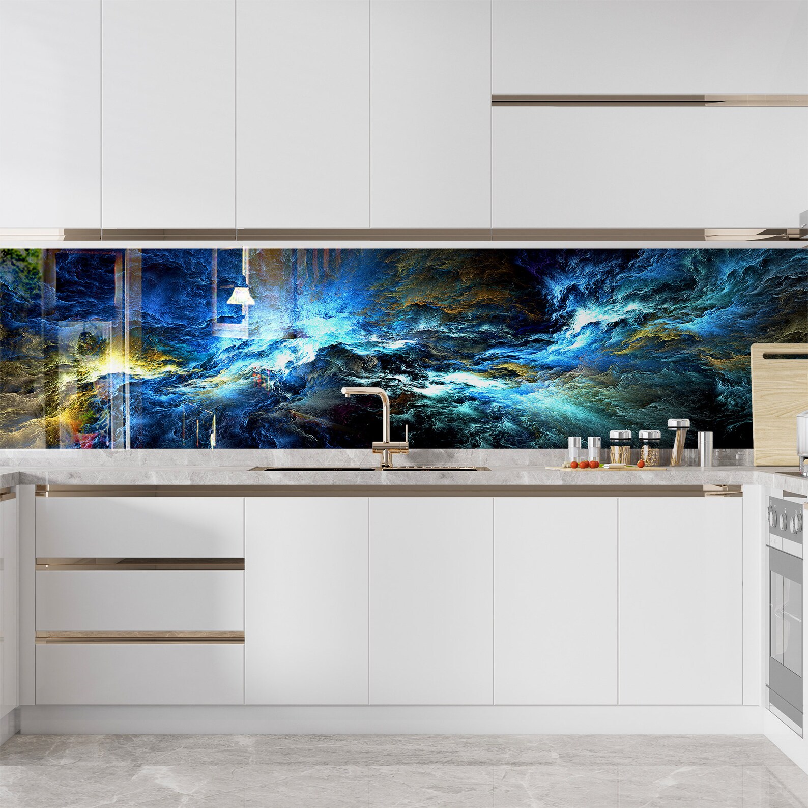 Tempered Glass Backsplash Designcooker Wall Backsplash Etsy