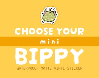 Mini Bippy Stickers 10pk (Waterproof Vinyl)