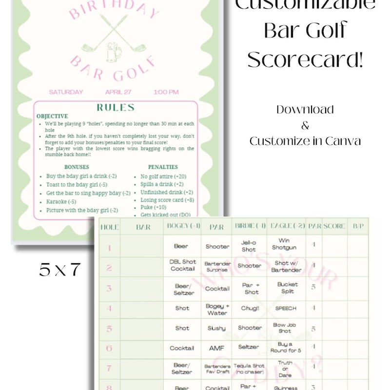 Personalized Card Game Scorecard - Etsy