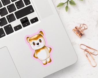 Naklejka Toasty Marshmallow – uroczy, kawaii, estetyczny, naklejka na laptopa
