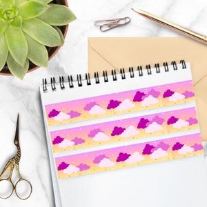 Pink Clouds Washi Tape - 20mm x 5m - Crafting Tape | Journaling Tape | BuJo Tape | Kawaii Washi Tape | Scrapbooking Washi Tape | Cottagecore