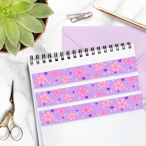 Cherry Blossom Washi Tape - 20mm x 5m - Crafting Tape, Journaling Tape, BuJo Tape, Kawaii Washi Tape, Scrapbooking Washi Tape, Cottagecore