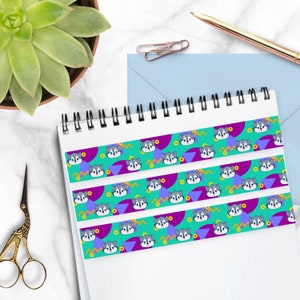 Kaia 90s Themed Blue Washi Tape - 20mm x 10m - Crafting Tape | Journaling Tape | BuJo Tape | Kawaii Washi Tape | Scrapbooking Washi Tape