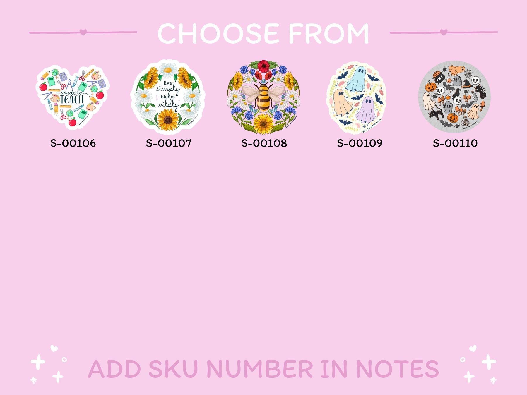 Selected Sticker You Pick 15 Sticker Pack - Any 15 Stickers - Cute Stickers, Choose Your ...