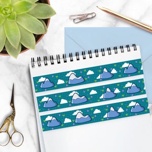 Mountains Washi Tape - 20mm x 5m - Crafting Tape | Journaling Tape | BuJo Tape | Kawaii Washi Tape | Scrapbooking Washi Tape | Cottagecore