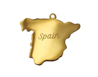 Spanje-vormige bedel, ketting, oorbellen, armband, hanger Souvenir