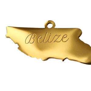 Belize-formad berlock, hänge, örhängen, halsband
