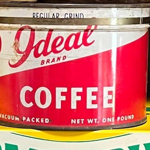 Vintage Ideal brand Coffee tin
