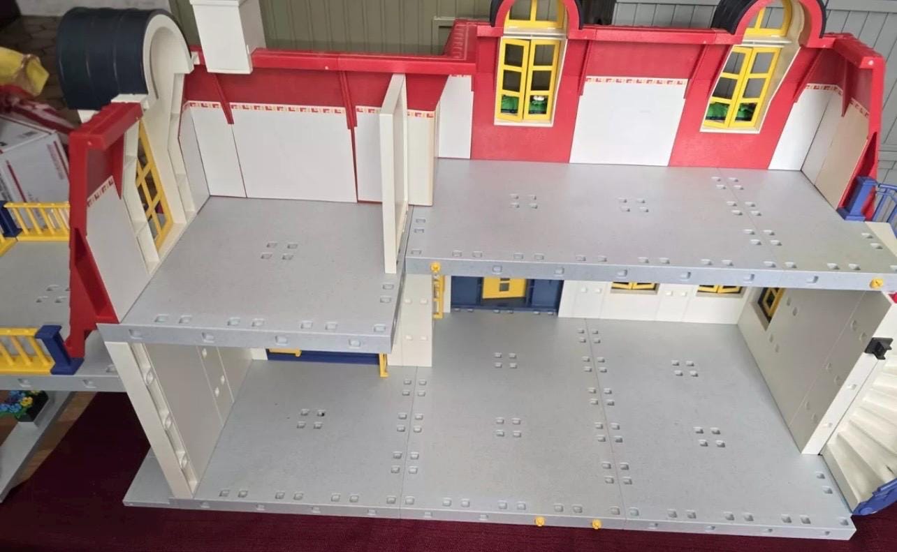SISTEMA PLAYMOBIL X tetto 2 x parte tetto abbaino antracite per casa di