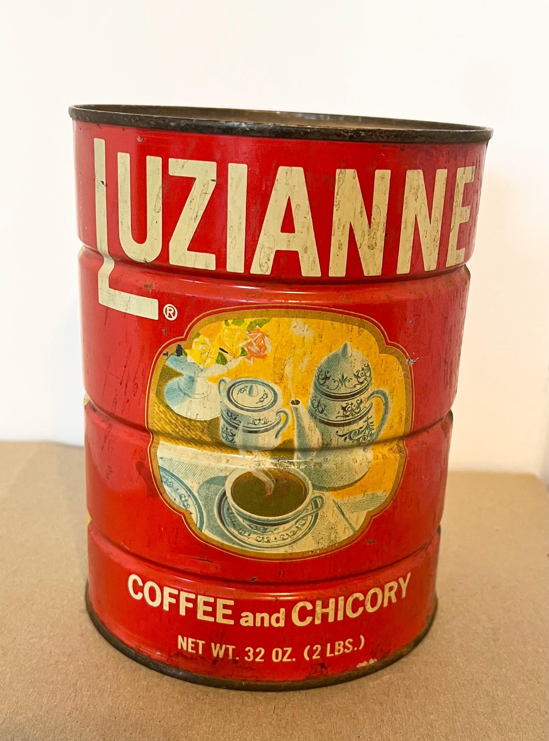 Vintage Full can of Luzianne Coffee