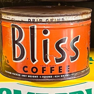 Vintage Bliss brand Coffee tin