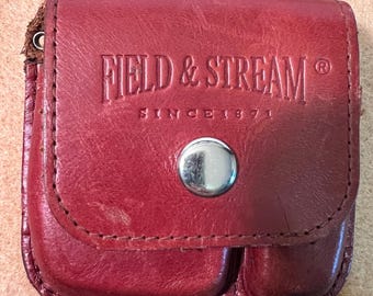 Field and stream pocket watch knife and leather carrying case