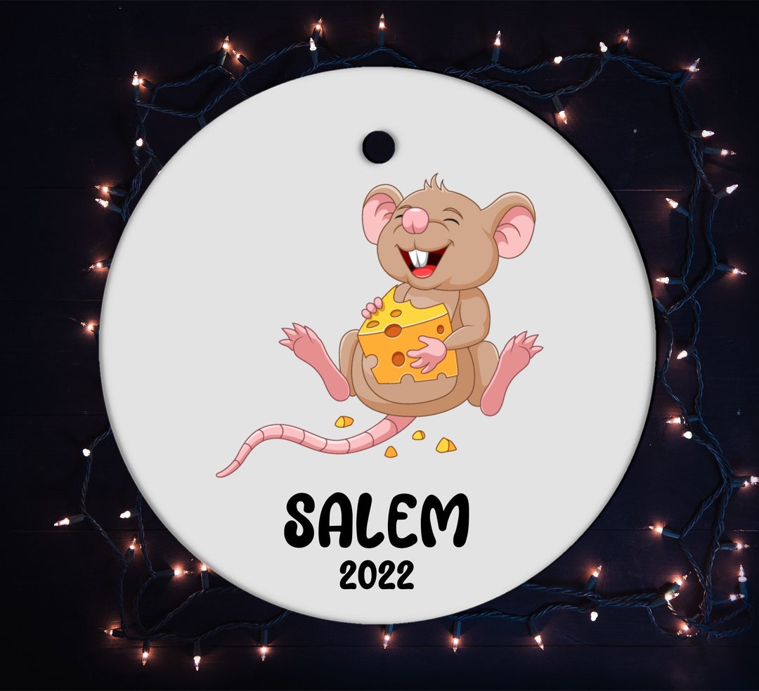 Mouse Christmas Tree Ornament, Mouse Personalized Gift, Mouse Christmas ...