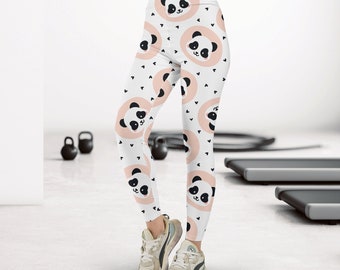 Panda Leggings, Panda Print, Panda Yoga Pants, Panda Gift HL22