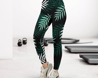 Palm Leggings, Palm Print, Palm Yoga Pants, Palm Gift HL23