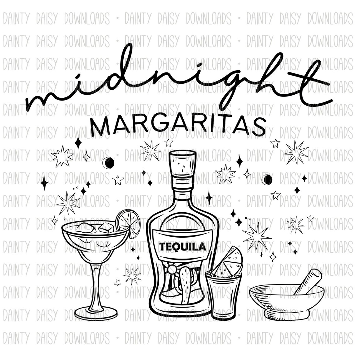 Midnight Margaritas Practical Magic, SVG Digital File, Sally & Gillian