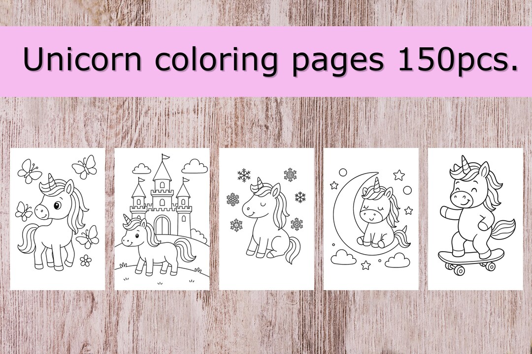 Unicorn Coloring Book Printable – Unicorn Coloring Pages for Kids ...