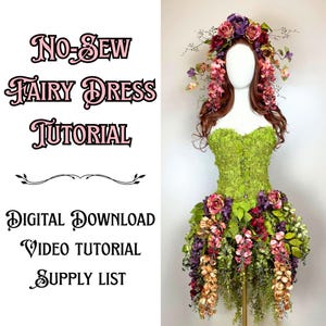 Tutorial sin costura: Vestido de hada musgo, disfraz de baile de fantasía - descarga digital
