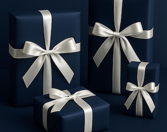 Navy Blue Wrapping Papers| Christmas Wrapping Paper |Roll Wrapping Paper| Solid blue wrapping paper| Elegant Blue gift paper