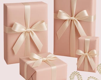 Whisper pink Wrapping paper| Solid pastel pink gift paper roll| Easter wrapping paper| Minimalist gift wrap roll| Spring Roll wrapping paper