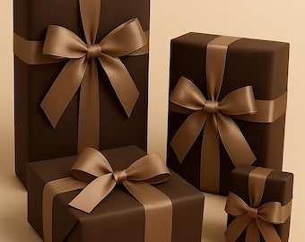 Mocha Brown Wrapping Paper Roll| Coffee wrapping paper | Solid Brown Gift Wrap paper| Rustin wrapping paper| Chocolate brown gift paper roll