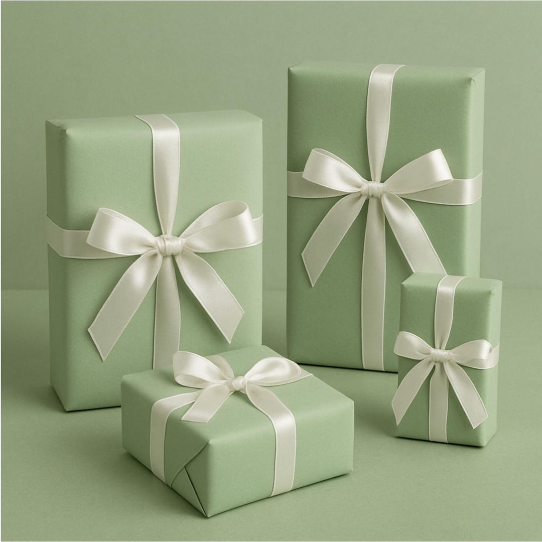 Sage Green Wrapping Paper| Green Roll Wrapping Paper| Christmas Gift ...