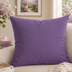 Lavender Cozy Square Pillowcase| Purple pillow cover|light purple pillow case |First time homeowner gift|Christmas pillowcase|Boho home deco